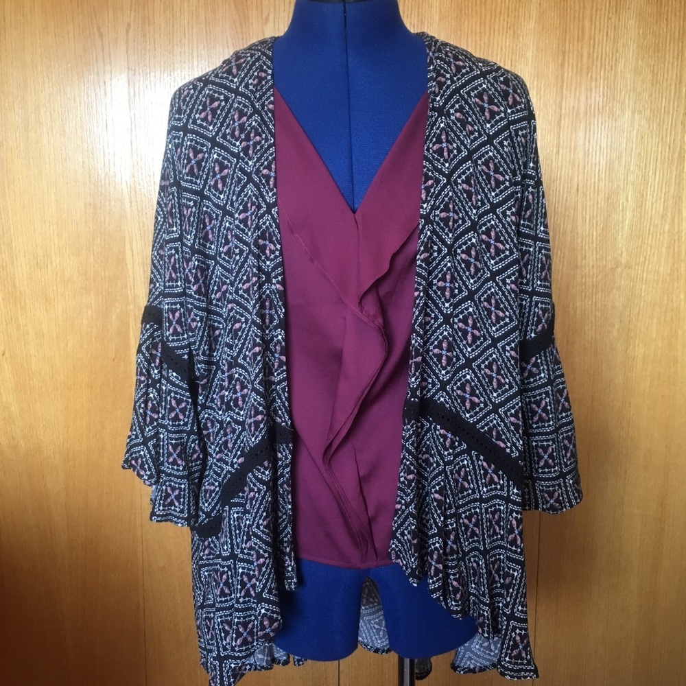 Girls Art Class Printed Kimono Jacket